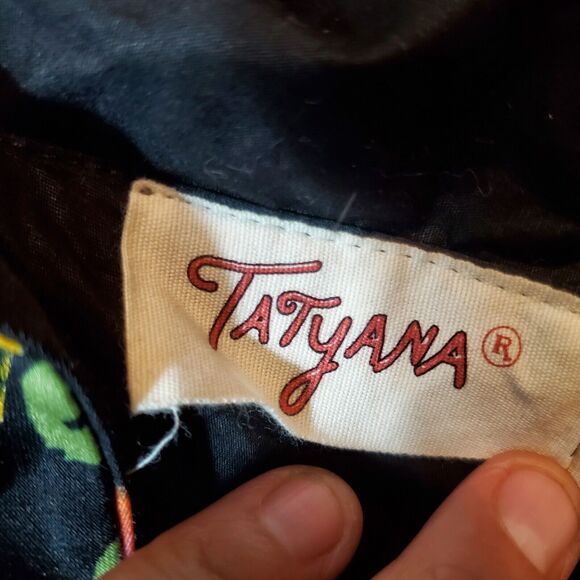 Tatyana PinUp Night Bloom 50s Rockabilly Dress Roses sundress Sz Large - Picture 5 of 10